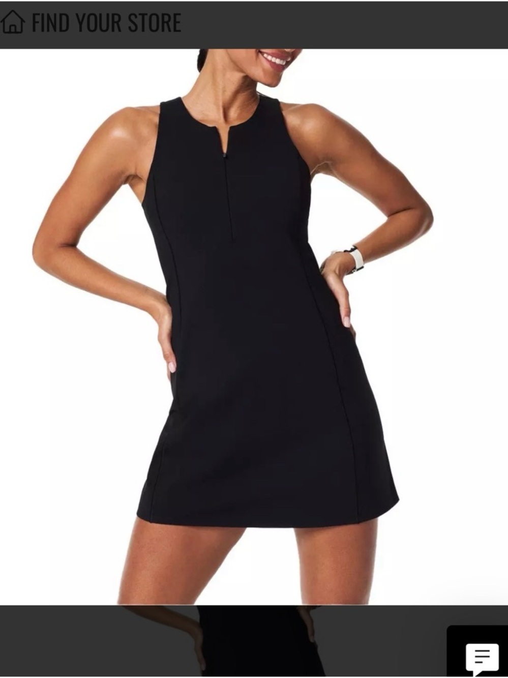 Spanx shape zip front dress